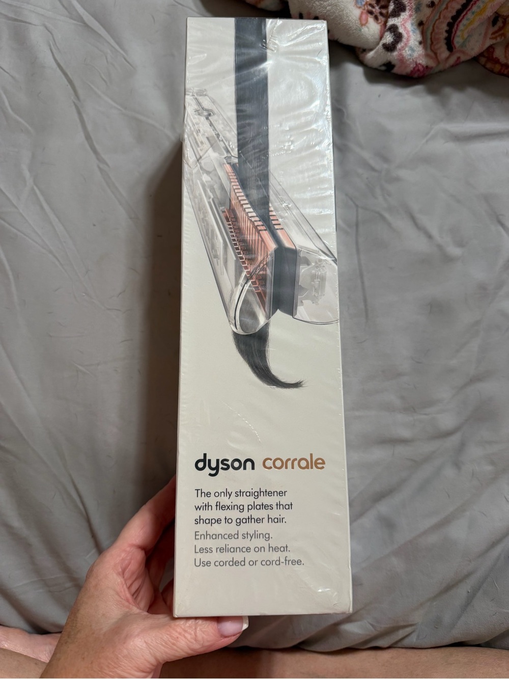Dyson Corrale Hair Straightener in White with Copper Accents